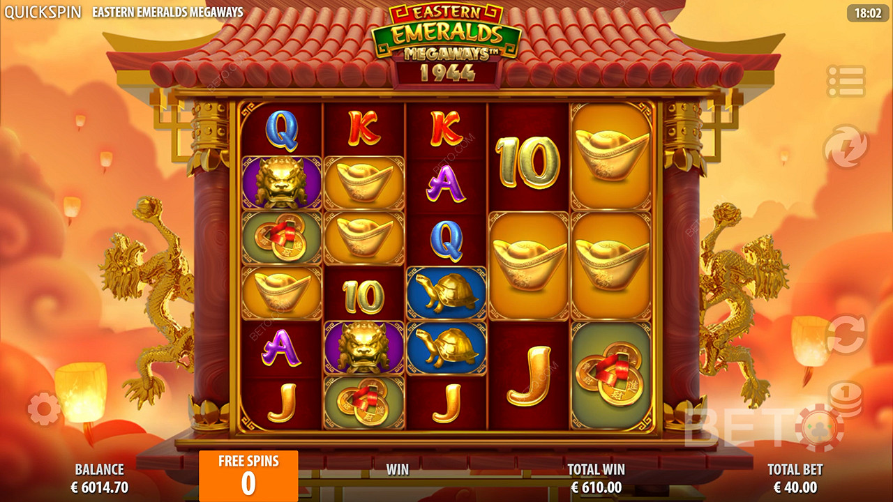 Eastern Emeralds Megaways 免費遊戲