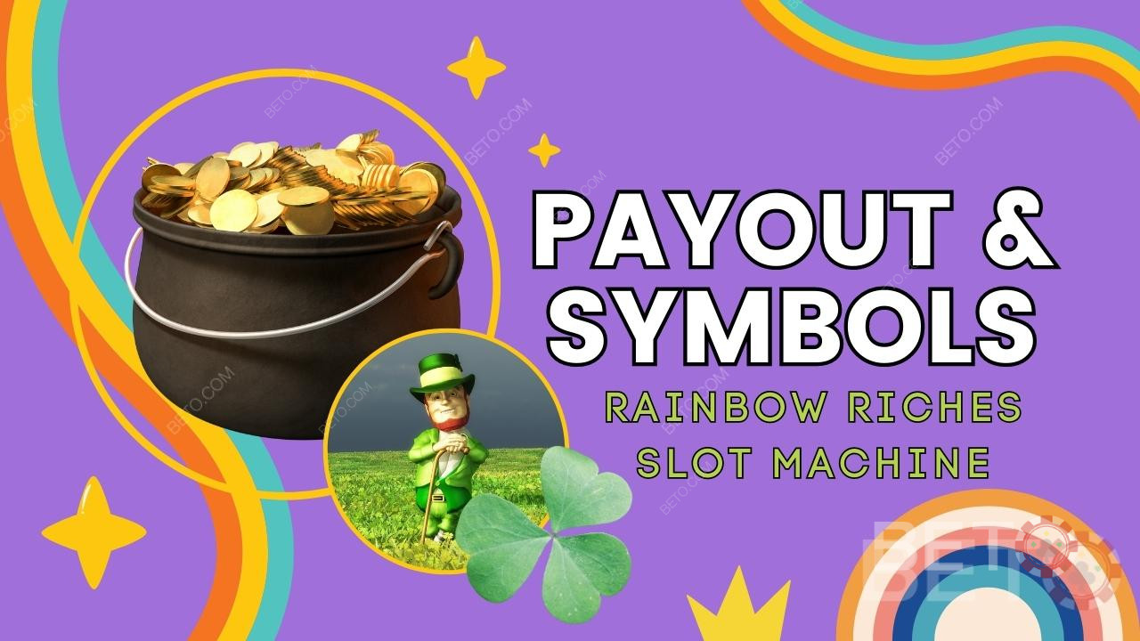 Rainbow Riches遊戲中的支出與符號解釋