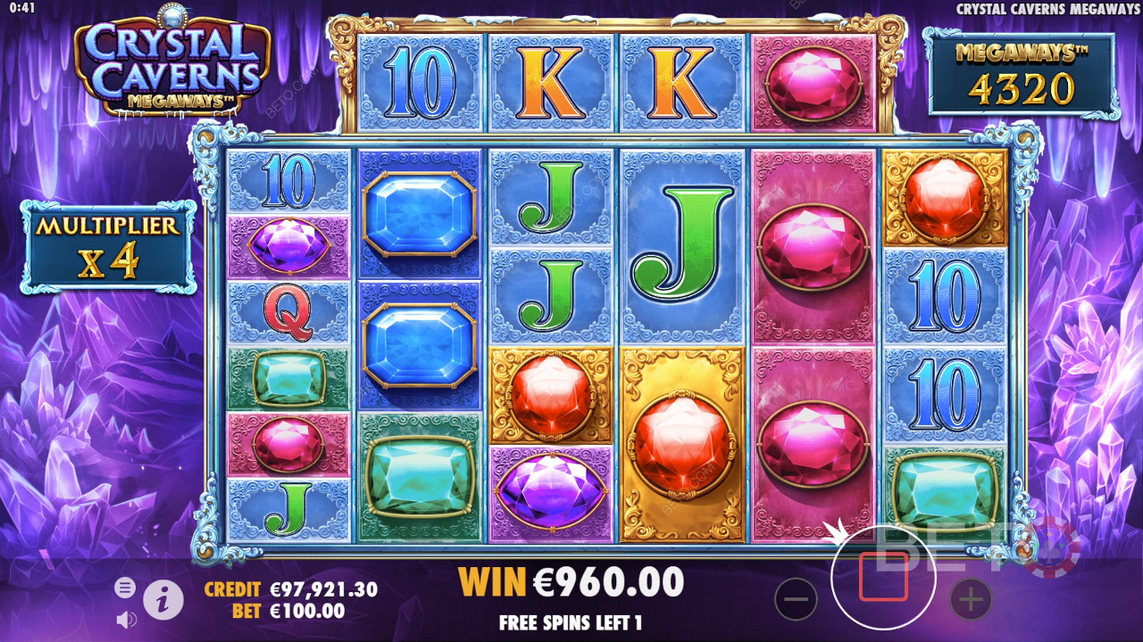 Crystal Cavern Megaways 免費遊戲