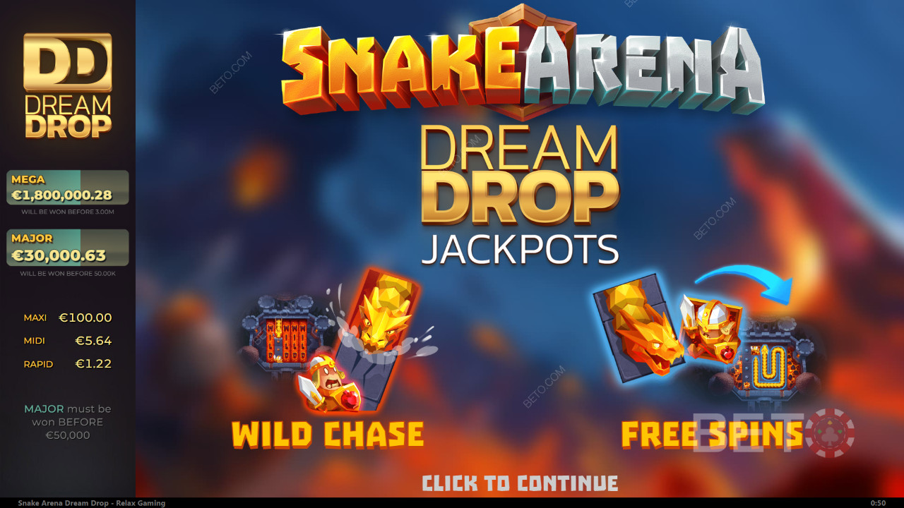BETO 老虎機的Snake Arena Dream Drop 評論