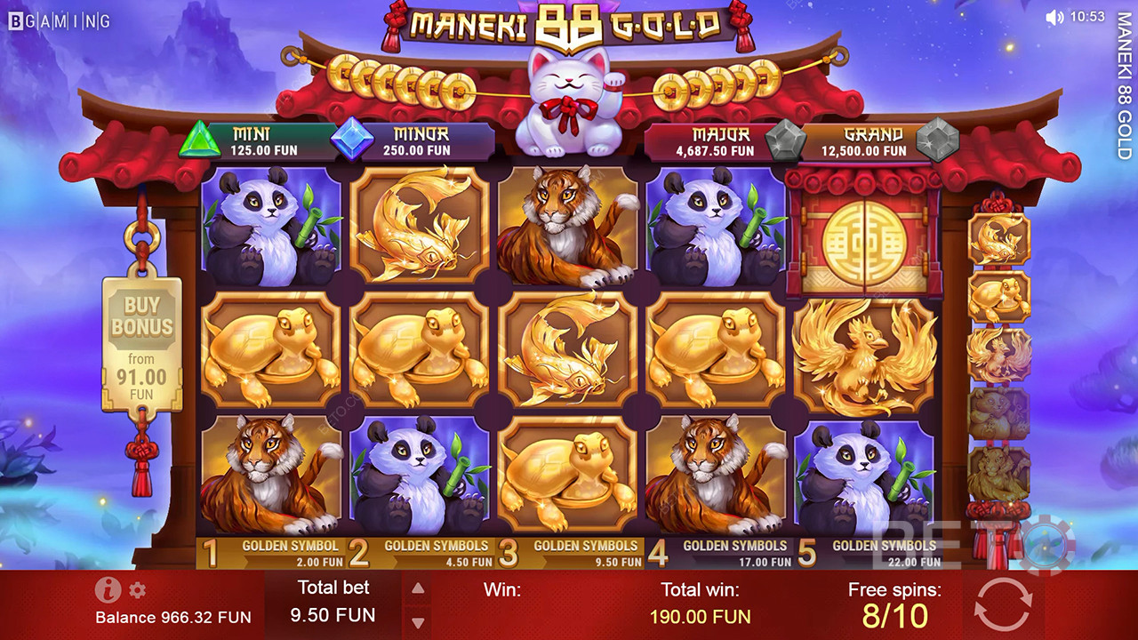 BETO 老虎機的 Maneki 88 Gold 評論