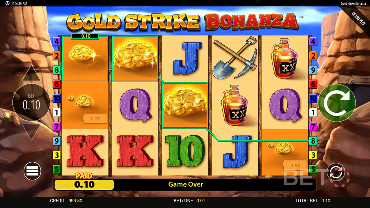 如何玩Blueprint的 Gold Strike Bonanza Fortune Play