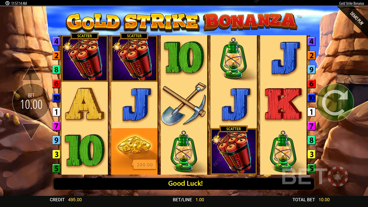 BETO 老虎機的 Gold Strike Bonanza Fortune 遊戲評論